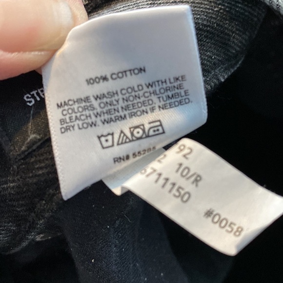 Express Black Straight Ankle High Rise Distressed - Picture 13 of 14